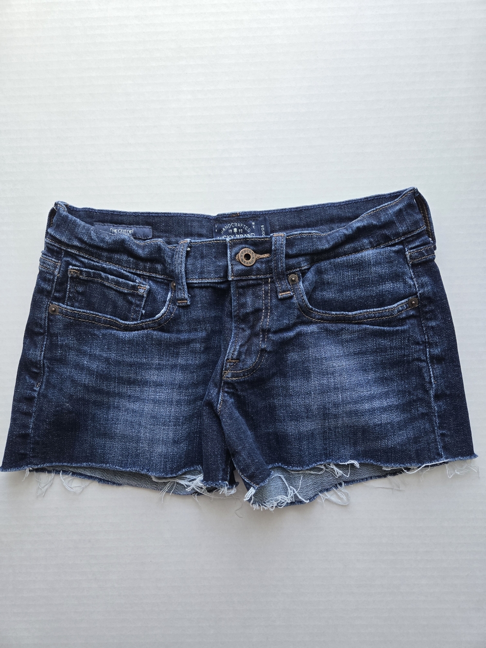 Lucky Brand - Dark Wash Denim The Cutoff Shorts Size 00 / 24